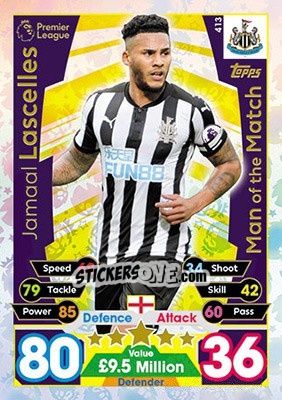 Sticker Jamaal Lascelles - English Premier League 2017-2018. Match Attax - Topps