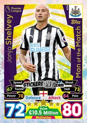 Sticker Jonjo Shelvey - English Premier League 2017-2018. Match Attax - Topps