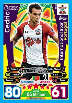 Sticker Cédric Soares - English Premier League 2017-2018. Match Attax - Topps