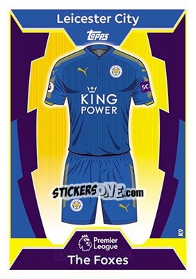 Sticker Leicester City - English Premier League 2017-2018. Match Attax - Topps