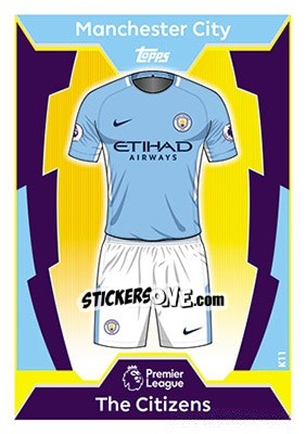 Sticker Manchester City - English Premier League 2017-2018. Match Attax - Topps