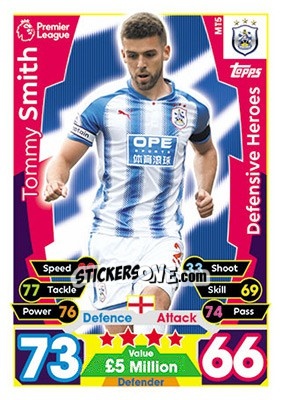 Cromo Tommy Smith - English Premier League 2017-2018. Match Attax - Topps