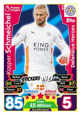 Sticker Kasper Schmeichel - English Premier League 2017-2018. Match Attax - Topps