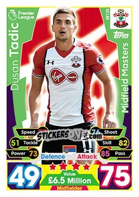 Cromo Dusan Tadic - English Premier League 2017-2018. Match Attax - Topps