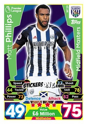Sticker Matt Phillips - English Premier League 2017-2018. Match Attax - Topps