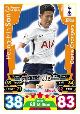 Sticker Heung-Min Son - English Premier League 2017-2018. Match Attax n. MT59 - Topps
