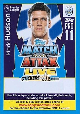 Sticker Laurent Depoitre - English Premier League 2017-2018. Match Attax - Topps
