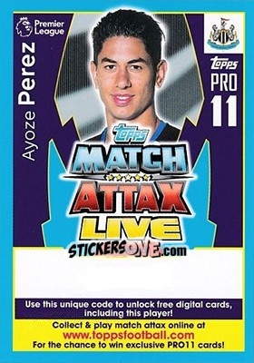 Sticker Ayoze Perez - English Premier League 2017-2018. Match Attax - Topps