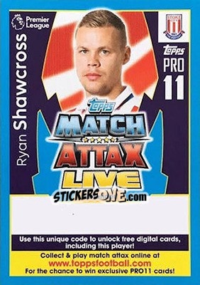 Figurina Ryan Shawcross - English Premier League 2017-2018. Match Attax - Topps