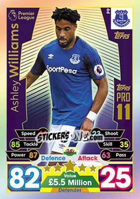 Cromo Ashley Williams - English Premier League 2017-2018. Match Attax - Topps