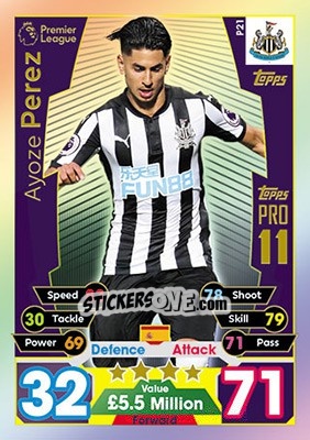 Sticker Ayoze Perez - English Premier League 2017-2018. Match Attax - Topps