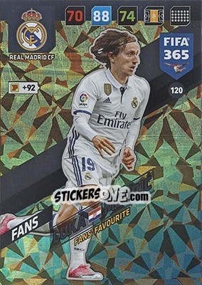 Sticker Luka Modric - FIFA 365: 2017-2018. Adrenalyn XL - Nordic edition n. 120 - Panini