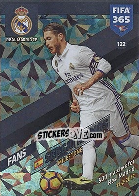 Sticker Sergio Ramos - FIFA 365: 2017-2018. Adrenalyn XL - Nordic edition n. 122 - Panini