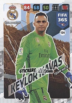 Sticker Keylor Navas - FIFA 365: 2017-2018. Adrenalyn XL - Nordic edition n. 124 - Panini