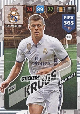 Sticker Toni Kroos - FIFA 365: 2017-2018. Adrenalyn XL - Nordic edition n. 130 - Panini