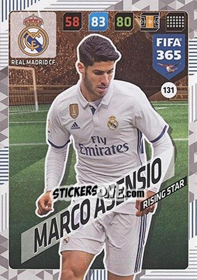 Sticker Marco Asensio - FIFA 365: 2017-2018. Adrenalyn XL - Nordic edition n. 131 - Panini