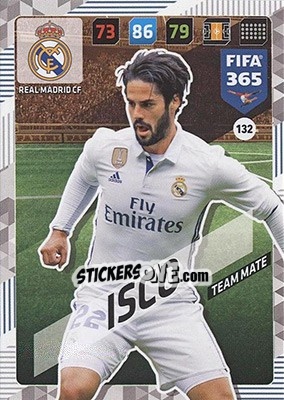 Sticker Isco - FIFA 365: 2017-2018. Adrenalyn XL - Nordic edition n. 132 - Panini