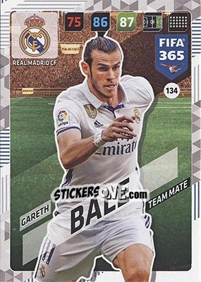 Sticker Gareth Bale - FIFA 365: 2017-2018. Adrenalyn XL - Nordic edition n. 134 - Panini