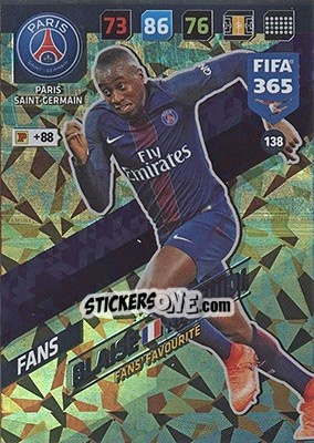 Sticker Blaise Matuidi - FIFA 365: 2017-2018. Adrenalyn XL - Nordic edition n. 138 - Panini