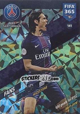Sticker Edinson Cavani - FIFA 365: 2017-2018. Adrenalyn XL - Nordic edition n. 141 - Panini