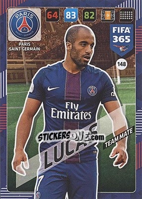 Sticker Lucas Moura - FIFA 365: 2017-2018. Adrenalyn XL - Nordic edition - Panini