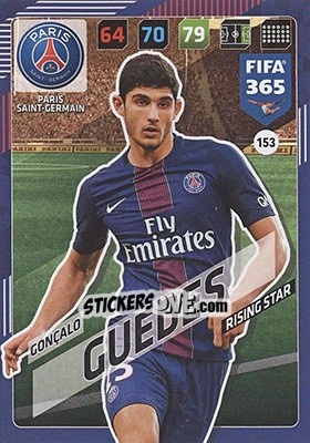 Sticker Gonçalo Guedes - FIFA 365: 2017-2018. Adrenalyn XL - Nordic edition n. 153 - Panini