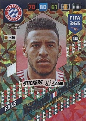 Sticker Corentin Tolisso - FIFA 365: 2017-2018. Adrenalyn XL - Nordic edition n. 158 - Panini