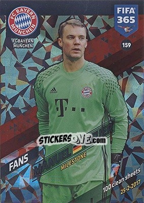 Sticker Manuel Neuer - FIFA 365: 2017-2018. Adrenalyn XL - Nordic edition n. 159 - Panini