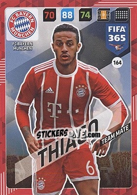 Sticker Thiago Alcántara - FIFA 365: 2017-2018. Adrenalyn XL - Nordic edition n. 164 - Panini