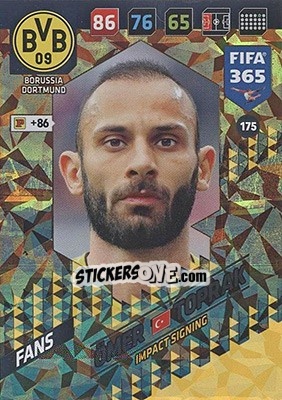 Sticker Ömer Toprak - FIFA 365: 2017-2018. Adrenalyn XL - Nordic edition n. 175 - Panini