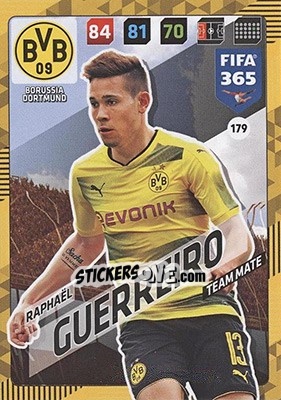 Sticker Raphaël Guerreiro - FIFA 365: 2017-2018. Adrenalyn XL - Nordic edition n. 179 - Panini