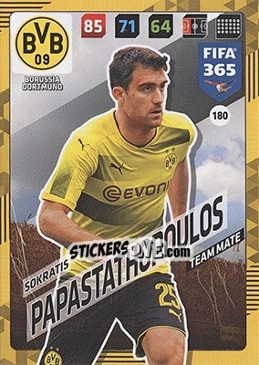 Sticker Sokratis Papastathopoulos - FIFA 365: 2017-2018. Adrenalyn XL - Nordic edition n. 180 - Panini