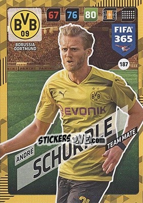 Sticker André Schürrle - FIFA 365: 2017-2018. Adrenalyn XL - Nordic edition n. 187 - Panini