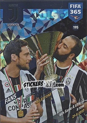 Sticker Juventus - FIFA 365: 2017-2018. Adrenalyn XL - Nordic edition n. 195 - Panini