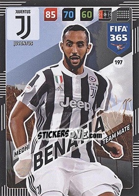Sticker Medhi Benatia - FIFA 365: 2017-2018. Adrenalyn XL - Nordic edition n. 197 - Panini