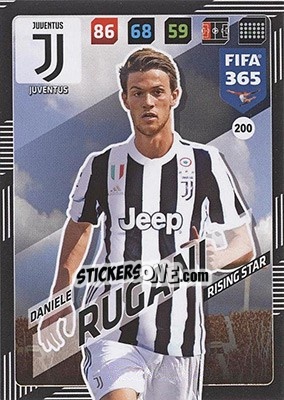 Sticker Daniele Rugani - FIFA 365: 2017-2018. Adrenalyn XL - Nordic edition n. 200 - Panini