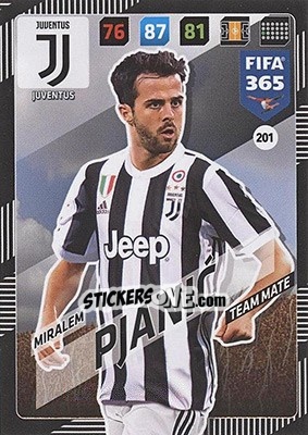 Sticker Miralem Pjanic - FIFA 365: 2017-2018. Adrenalyn XL - Nordic edition n. 201 - Panini