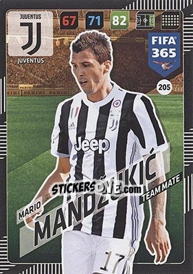 Sticker Mario Mandžukic - FIFA 365: 2017-2018. Adrenalyn XL - Nordic edition - Panini