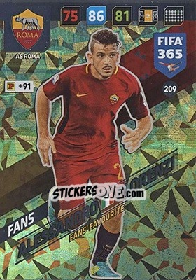 Sticker Alessandro Florenzi - FIFA 365: 2017-2018. Adrenalyn XL - Nordic edition n. 209 - Panini