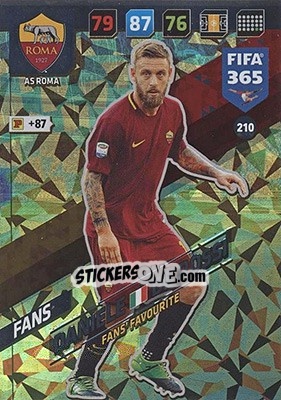 Sticker Daniele De Rossi - FIFA 365: 2017-2018. Adrenalyn XL - Nordic edition n. 210 - Panini