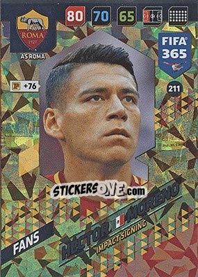 Sticker Héctor Moreno - FIFA 365: 2017-2018. Adrenalyn XL - Nordic edition n. 211 - Panini