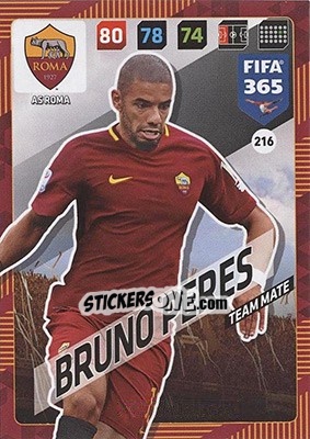 Sticker Bruno Peres - FIFA 365: 2017-2018. Adrenalyn XL - Nordic edition n. 216 - Panini