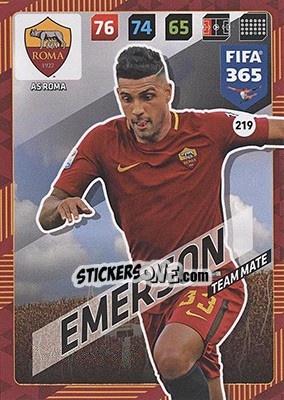 Sticker Emerson Palmieri - FIFA 365: 2017-2018. Adrenalyn XL - Nordic edition n. 219 - Panini