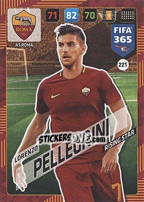 Sticker Lorenzo Pellegrini - FIFA 365: 2017-2018. Adrenalyn XL - Nordic edition n. 221 - Panini