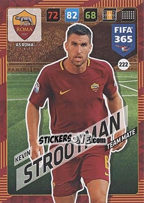 Sticker Kevin Strootman - FIFA 365: 2017-2018. Adrenalyn XL - Nordic edition n. 222 - Panini