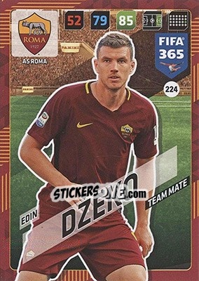 Sticker Edin Džeko - FIFA 365: 2017-2018. Adrenalyn XL - Nordic edition n. 224 - Panini