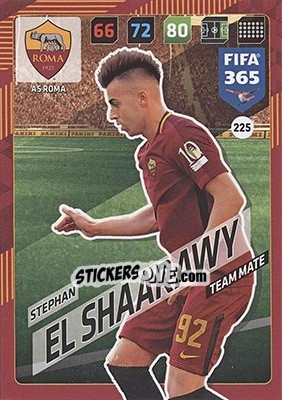 Sticker Stephan El Shaarawy - FIFA 365: 2017-2018. Adrenalyn XL - Nordic edition n. 225 - Panini