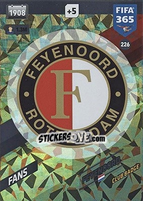 Sticker Club Badge - FIFA 365: 2017-2018. Adrenalyn XL - Nordic edition - Panini