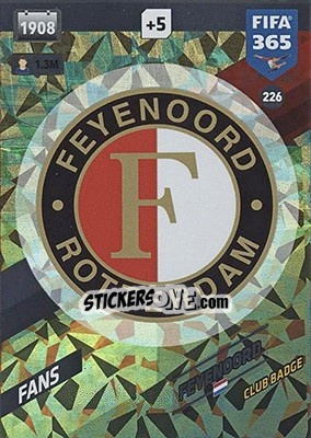 Sticker Club Badge - FIFA 365: 2017-2018. Adrenalyn XL - Nordic edition n. 226 - Panini