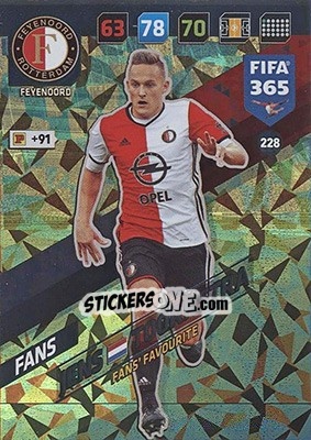 Sticker Jens Toornstra - FIFA 365: 2017-2018. Adrenalyn XL - Nordic edition n. 228 - Panini